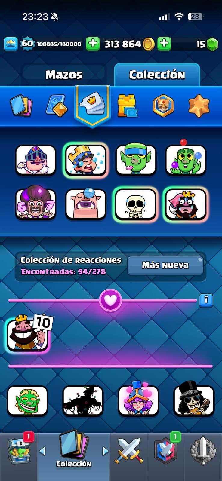 98 BRAWL! 39,611 COPAS! 89/99 BRAWLERS! 35 BRAWLERS CON HYPERCARGA! 12 BRAWLERS AL MAX! + 536 CLASH! 11,146 COPAS! 2 CARTAS AL 16 MAX! 8 CARTAS AL 15! 33 CARTAS AL 14!! 15 CARTAS EVOLUTIVAS! 94 EMOTES + (1199mx @everyone
