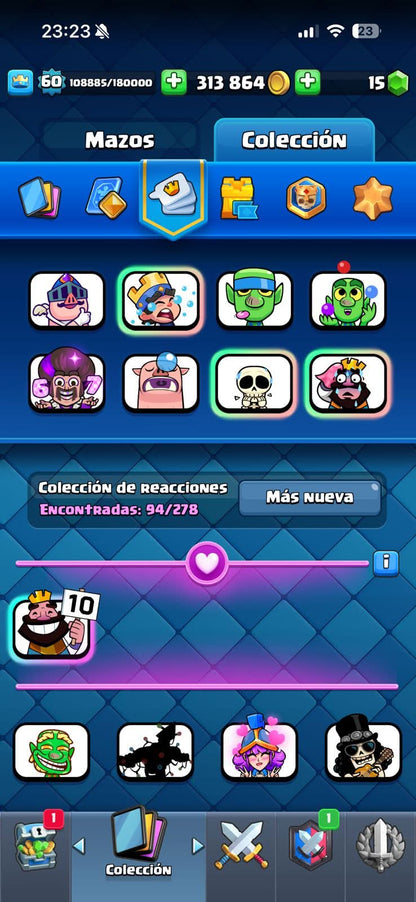 98 BRAWL! 39,611 COPAS! 89/99 BRAWLERS! 35 BRAWLERS CON HYPERCARGA! 12 BRAWLERS AL MAX! + 536 CLASH! 11,146 COPAS! 2 CARTAS AL 16 MAX! 8 CARTAS AL 15! 33 CARTAS AL 14!! 15 CARTAS EVOLUTIVAS! 94 EMOTES + (1199mx @everyone