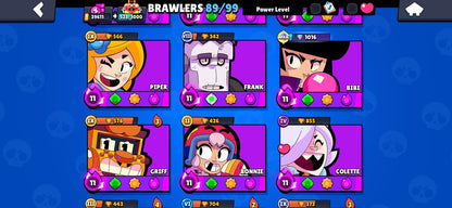 536 CLASH! 11,146 COPAS! 2 CARTAS AL 16 MAX! 8 CARTAS AL 15! 33 CARTAS AL 14!! 15 CARTAS EVOLUTIVAS! 94 EMOTES + 98 BRAWL! 39,611 COPAS! 89/99 BRAWLERS! 35 BRAWLERS CON HYPERCARGA! 12 BRAWLERS AL MAX! (1199mx @everyone