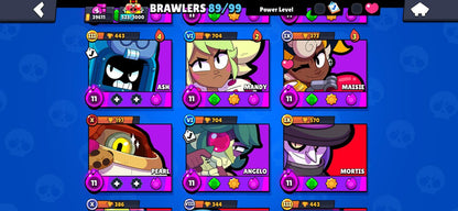 536 CLASH! 11,146 COPAS! 2 CARTAS AL 16 MAX! 8 CARTAS AL 15! 33 CARTAS AL 14!! 15 CARTAS EVOLUTIVAS! 94 EMOTES + 98 BRAWL! 39,611 COPAS! 89/99 BRAWLERS! 35 BRAWLERS CON HYPERCARGA! 12 BRAWLERS AL MAX! (1199mx @everyone