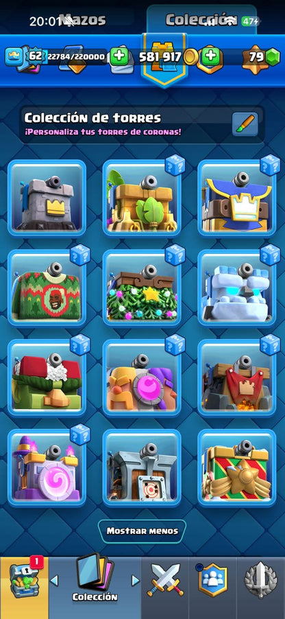538 CLASH! CUENTA BUENA! 11,002 COPAS! 5 CARTAS AL 16 MAX! 3 CARTAS AL 15! 2 CARTAS AL 14! 1 HÉROE! 9 CARTAS EVOLUTIVAS! 53 EMOTES MUY EXCLUSIVOS Y PEDIDOS! 11 TORRES! INSIGNIA DE 6 AÑOS! (649mx @everyone