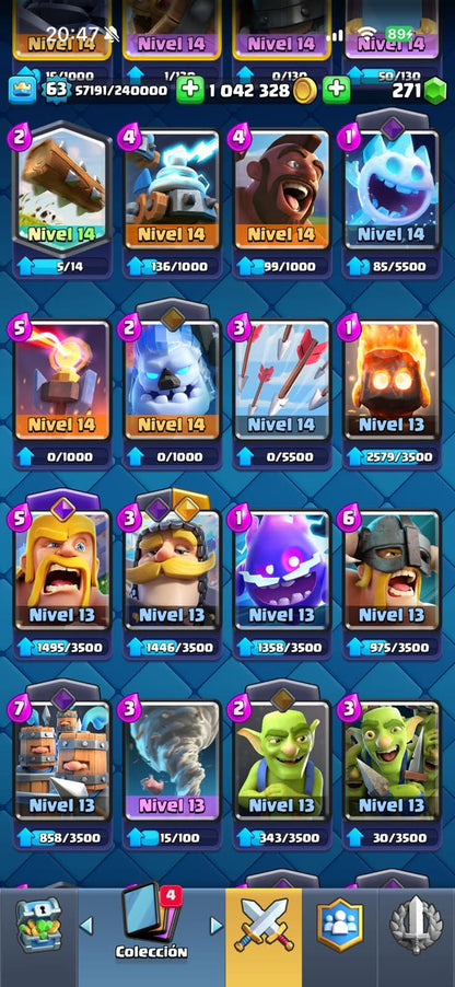 540 CLASH! CUENTA BUENA! 10,507 COPAS! 5 CARTAS AL 16 MAX! 3 CARTAS AL 15! 15 CARTAS AL 14! 1 HÉROE! 7 CARTAS EVOLUTIVAS! 96 EMOTES MUY BUENOS! 12 TORRES! INSIGNIA DE 6 AÑOS! +1M DE MONEDAS! (749mx @everyone