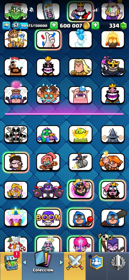 102 BRAWL! 38,107 COPAS! 91/99 BRAWLERS! 25 BRAWLERS CON HYPERCARGA! 14 BRAWLERS AL MAX! + 541 CLASH! 10,552 COPAS! 13 CARTAS AL 15! 12 CARTAS AL 14! 9 CARTAS EVOLUTIVAS! 96 EMOTES MUY BUENOS! 1099mx @everyone