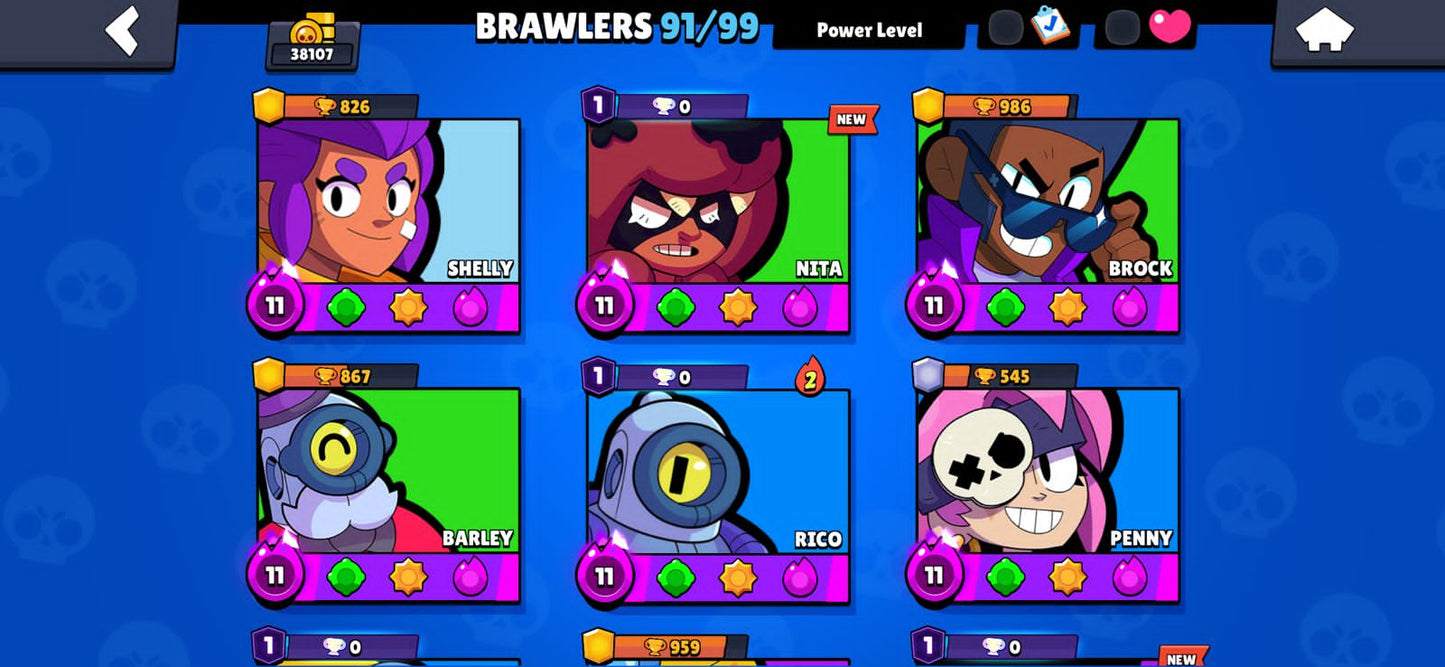 102 BRAWL! 38,107 COPAS! 91/99 BRAWLERS! 25 BRAWLERS CON HYPERCARGA! 14 BRAWLERS AL MAX! + 541 CLASH! 10,552 COPAS! 13 CARTAS AL 15! 12 CARTAS AL 14! 9 CARTAS EVOLUTIVAS! 96 EMOTES MUY BUENOS! 1099mx @everyone