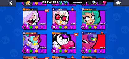 541 CLASH! 10,552 COPAS! 13 CARTAS AL 15! 12 CARTAS AL 14! 9 CARTAS EVOLUTIVAS! 96 EMOTES MUY BUENOS! + 102 BRAWL! 38,107 COPAS! 91/99 BRAWLERS! 25 BRAWLERS CON HYPERCARGA! 14 BRAWLERS AL MAX! (1099mx @everyone