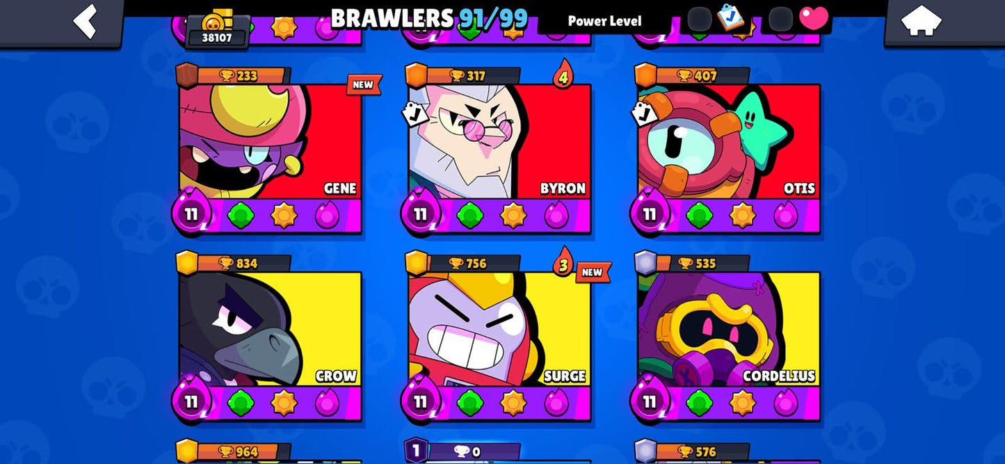 541 CLASH! 10,552 COPAS! 13 CARTAS AL 15! 12 CARTAS AL 14! 9 CARTAS EVOLUTIVAS! 96 EMOTES MUY BUENOS! + 102 BRAWL! 38,107 COPAS! 91/99 BRAWLERS! 25 BRAWLERS CON HYPERCARGA! 14 BRAWLERS AL MAX! (1099mx @everyone
