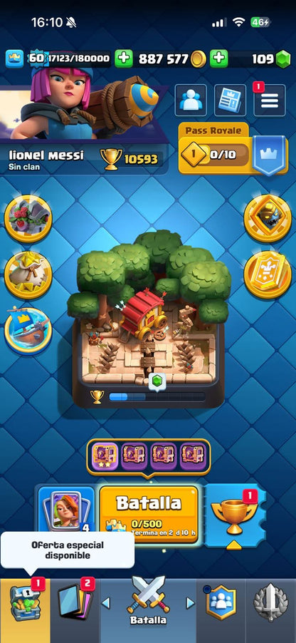 551 CLASH! 10,593 COPAS! 2 CARTAS AL 16 MAX! 10 CARTAS AL 15! 16 CARTAS AL 14! 1 HÉROE! 16 CARTAS EVOLUTIVAS! 69 EMOTES MUY EXCLUSIVOS Y PEDIDOS 800K EN MONEDAS! +BRAWL! 98/99 BRAWLERS! 44 BRAWLERS CON HYPERCARGA! 4 BRAWLERS AL MAX!(1499mx @everyone