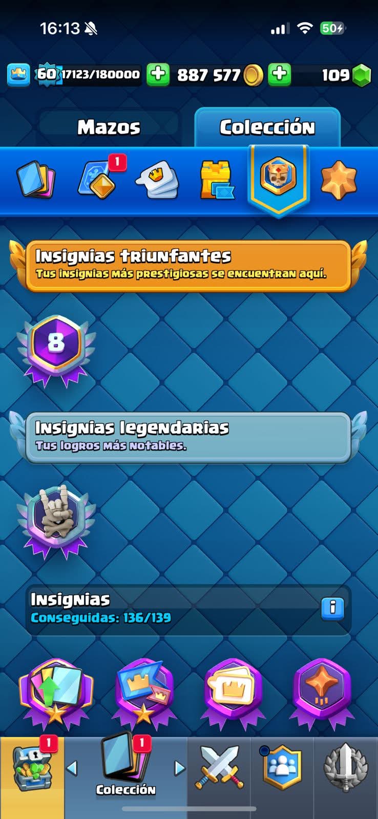 551 CLASH! 10,593 COPAS! 2 CARTAS AL 16 MAX! 10 CARTAS AL 15! 16 CARTAS AL 14! 1 HÉROE! 16 CARTAS EVOLUTIVAS! 69 EMOTES MUY EXCLUSIVOS Y PEDIDOS 800K EN MONEDAS! +BRAWL! 98/99 BRAWLERS! 44 BRAWLERS CON HYPERCARGA! 4 BRAWLERS AL MAX!(1499mx @everyone