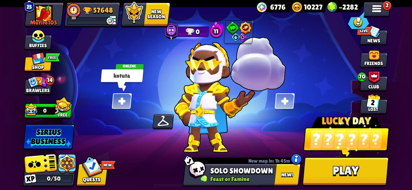 551 CLASH! 10,593 COPAS! 2 CARTAS AL 16 MAX! 10 CARTAS AL 15! 16 CARTAS AL 14! 1 HÉROE! 16 CARTAS EVOLUTIVAS! 69 EMOTES MUY EXCLUSIVOS Y PEDIDOS 800K EN MONEDAS! +BRAWL! 98/99 BRAWLERS! 44 BRAWLERS CON HYPERCARGA! 4 BRAWLERS AL MAX!(1499mx @everyone