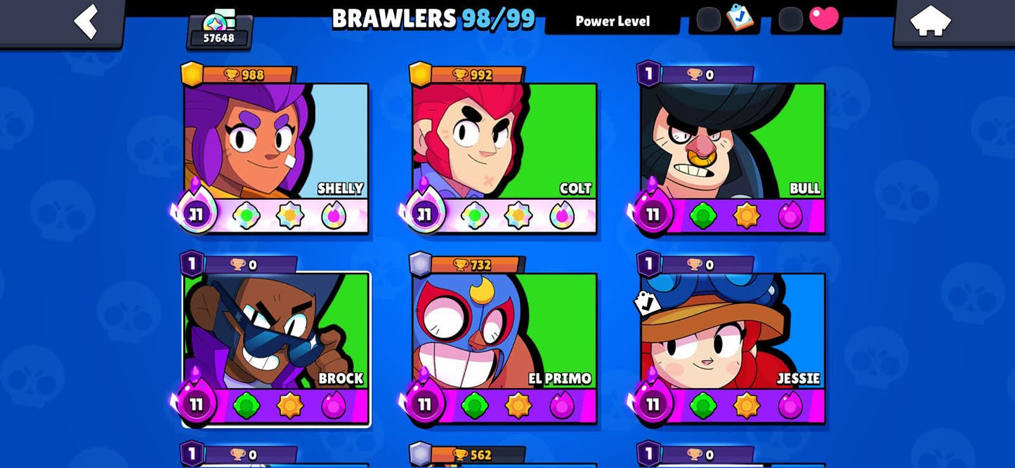 551 CLASH! 10,593 COPAS! 2 CARTAS AL 16 MAX! 10 CARTAS AL 15! 16 CARTAS AL 14! 1 HÉROE! 16 CARTAS EVOLUTIVAS! 69 EMOTES MUY EXCLUSIVOS Y PEDIDOS 800K EN MONEDAS! +BRAWL! 98/99 BRAWLERS! 44 BRAWLERS CON HYPERCARGA! 4 BRAWLERS AL MAX!(1499mx @everyone