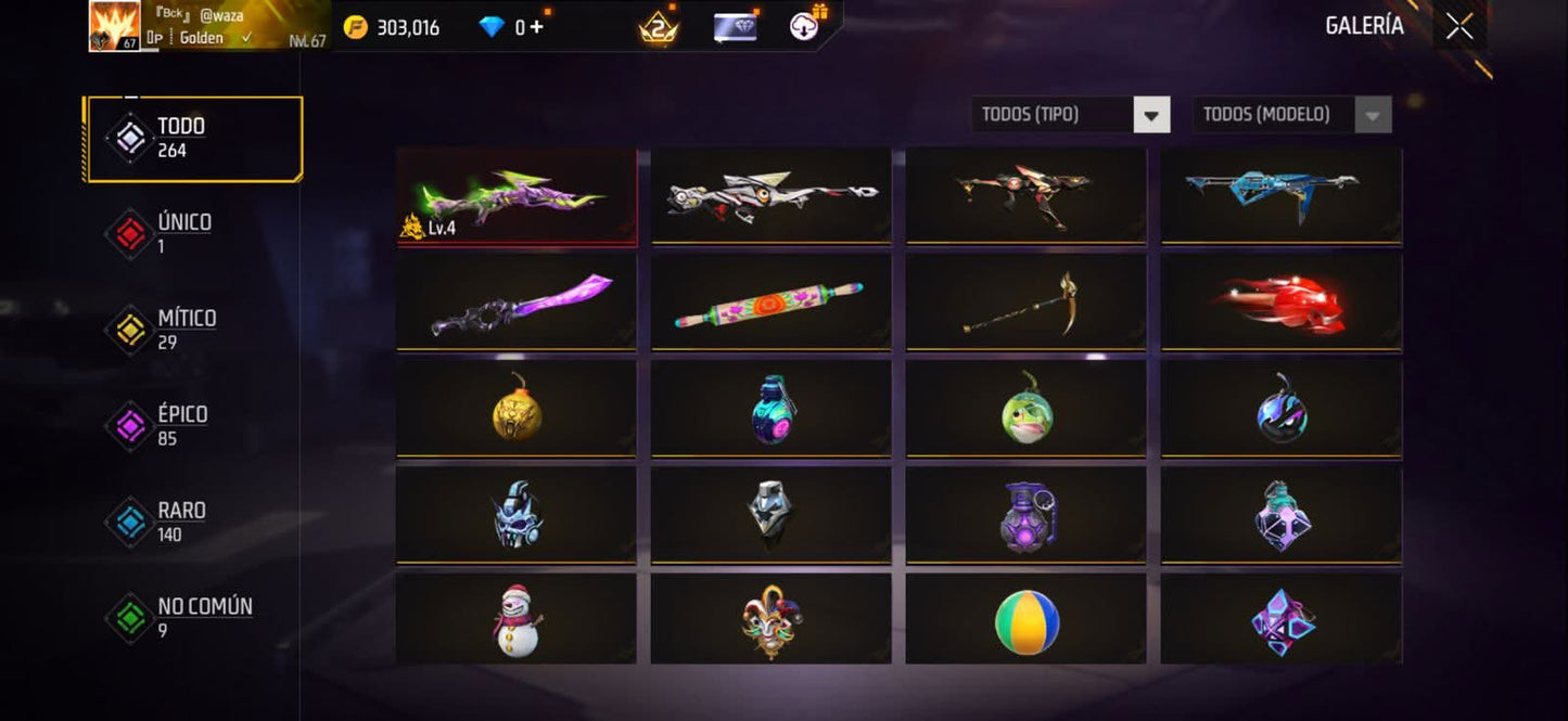343 FREE FIRE!! CUENTA MIXTA CON 1 EVO Y BUENAS ARMAS! 298 PECHOS! CHAQUETAS DE HEROICO! PLAYERAS DE FUTBOL! ROPA DE EVENTOS CHIDOS! LA CASA DE PAPEL! ANGELICALES! PERFECTA PARA COMBINAR CON TODO! REGIÓN: SUDAMÉRICA (599mx @everyone
