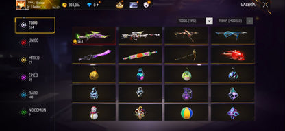 343 FREE FIRE!! CUENTA MIXTA CON 1 EVO Y BUENAS ARMAS! 298 PECHOS! CHAQUETAS DE HEROICO! PLAYERAS DE FUTBOL! ROPA DE EVENTOS CHIDOS! LA CASA DE PAPEL! ANGELICALES! PERFECTA PARA COMBINAR CON TODO! REGIÓN: SUDAMÉRICA (599mx @everyone