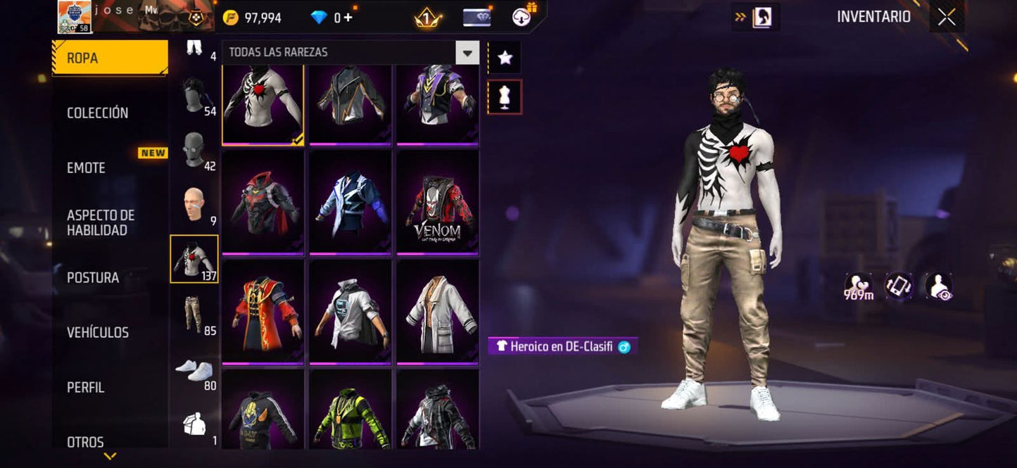 344 FREE FIRE! CUENTA SEMI VETERANA CON 1 EVO, MP40 DE INCUBADORA! 137 PECHOS! CHAQUETAS DE ORO DESDE LA S10! VENOM! NARUTO! JORDANS! ROPA DE EVENTOS Y CUBOS! PERFECTA PARA COMBINAR! REGIÓN: EEUU (399mx @everyone