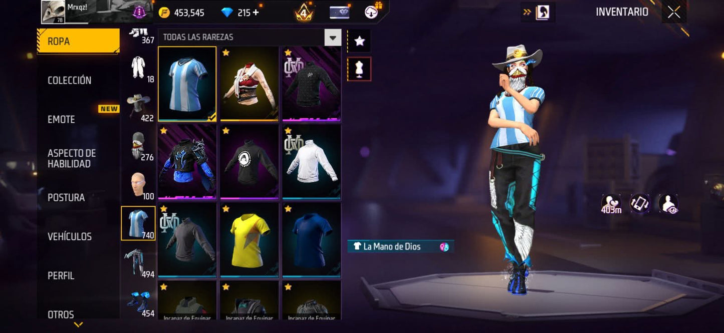 346 FREE FIRE! CUENTA MIXTA CON 10 EVOS, 2 AL NIVEL MÁXIMO Y BUENAS ARMAS DE INCUBADORA! 740 PECHOS!! PASES ANTIGUOS! TRAJE BOOYAH! NARUTO! CUELLOS DE TORTUGA! CHAQUETA DE S10! PLAYERAS DE FUTBOL! ROPA DE EVENTOS E INCUBADORAS! ANGELICALES DE HOMBRE...