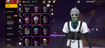 347 FREE FIRE! CUENTA MIXTA Y SEMI VETERANA CON 8 EVOS, 4 AL NIVEL MÁXIMO Y BUENAS ARMAS DE INCUBADORA! 625 PECHOS!!PASES SEMI ANTIGUOS! TRAJE COBRA! CJAQUETAS DE HEROICO Y ORO ANTIGUAS! CUELLO DE TORTUGA! MUCHA ROPA DE EVENTOS E INCUBADORAS CHIDAS!...