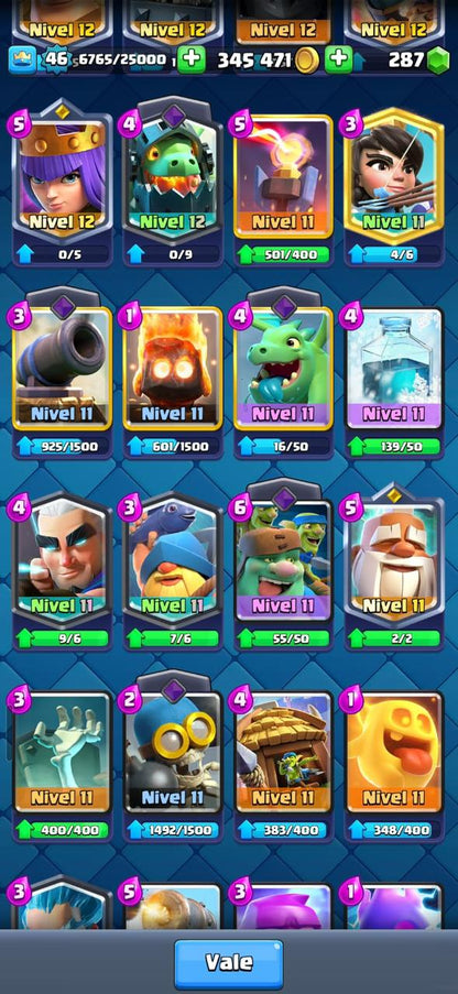 407 CLASH! 9590 COPAS! 2 CARTAS AL 15! 8 CARTAS AL 14! 6 EVOLUTIVAS! 46 EMOTES CON EL REY LLORANDO! 3 TORRES! INSIGNIA DE 3 AÑOS! (399mx) @everyone