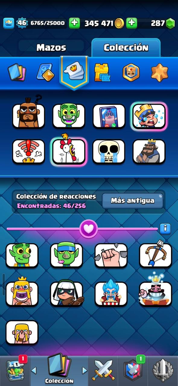 407 CLASH! 9590 COPAS! 2 CARTAS AL 15! 8 CARTAS AL 14! 6 EVOLUTIVAS! 46 EMOTES CON EL REY LLORANDO! 3 TORRES! INSIGNIA DE 3 AÑOS! (399mx) @everyone