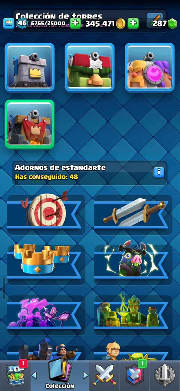 407 CLASH! 9590 COPAS! 2 CARTAS AL 15! 8 CARTAS AL 14! 6 EVOLUTIVAS! 46 EMOTES CON EL REY LLORANDO! 3 TORRES! INSIGNIA DE 3 AÑOS! (399mx) @everyone