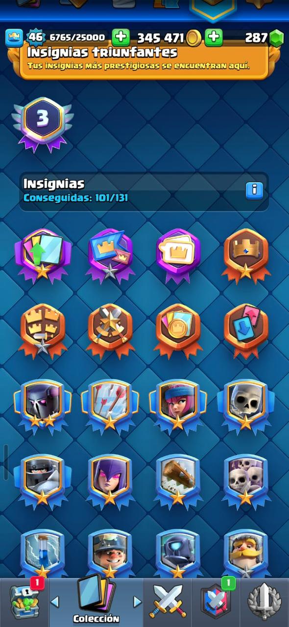 407 CLASH! 9590 COPAS! 2 CARTAS AL 15! 8 CARTAS AL 14! 6 EVOLUTIVAS! 46 EMOTES CON EL REY LLORANDO! 3 TORRES! INSIGNIA DE 3 AÑOS! (399mx) @everyone