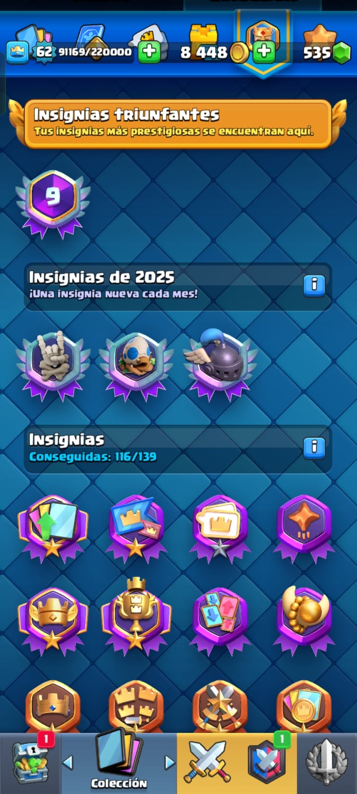 489 CLASH! CUENTA CON 11003 COPAS! 4 CARTAS AL 16! 7 CARTAS AL NIVEL 15! 53 CARTAS AL NIVEL 14! 17 CARTAS CON EVOLUTIVAS! 1 CARTA HÉROE DESBLOQUEADA! 107 EMOTES DE LOS MAS PEDIDOS! 8 TORRES! INSIGNIA DE 9 AÑOTES!!! (1299 MX) @everyone