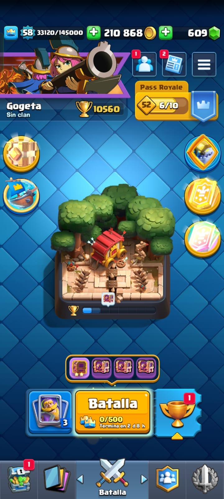 490 CLASH! CUENTA CON 10560 COPAS! 1 CARTA AL NIVEL 16! 10 CARTAS AL NIVEL 15! 17 CARTAS AL NIVEL 14! 2 CARTAS HÉROES DESBLOQUEADAS Y 12 CARTAS EVOLUTIVAS ADQUIRIDAS! 103 EMOTEEES! 10 TORRES! INSIGNIA DE 7 AÑOTES!  (799 MX) @everyone