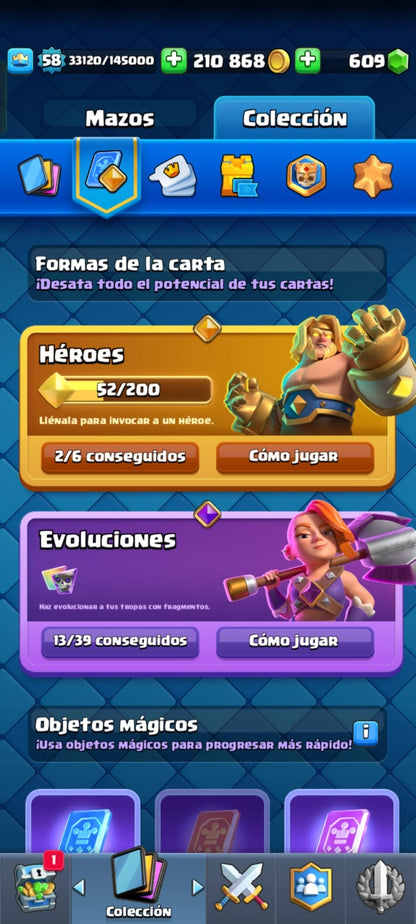490 CLASH! CUENTA CON 10560 COPAS! 1 CARTA AL NIVEL 16! 10 CARTAS AL NIVEL 15! 17 CARTAS AL NIVEL 14! 2 CARTAS HÉROES DESBLOQUEADAS Y 12 CARTAS EVOLUTIVAS ADQUIRIDAS! 103 EMOTEEES! 10 TORRES! INSIGNIA DE 7 AÑOTES!  (799 MX) @everyone