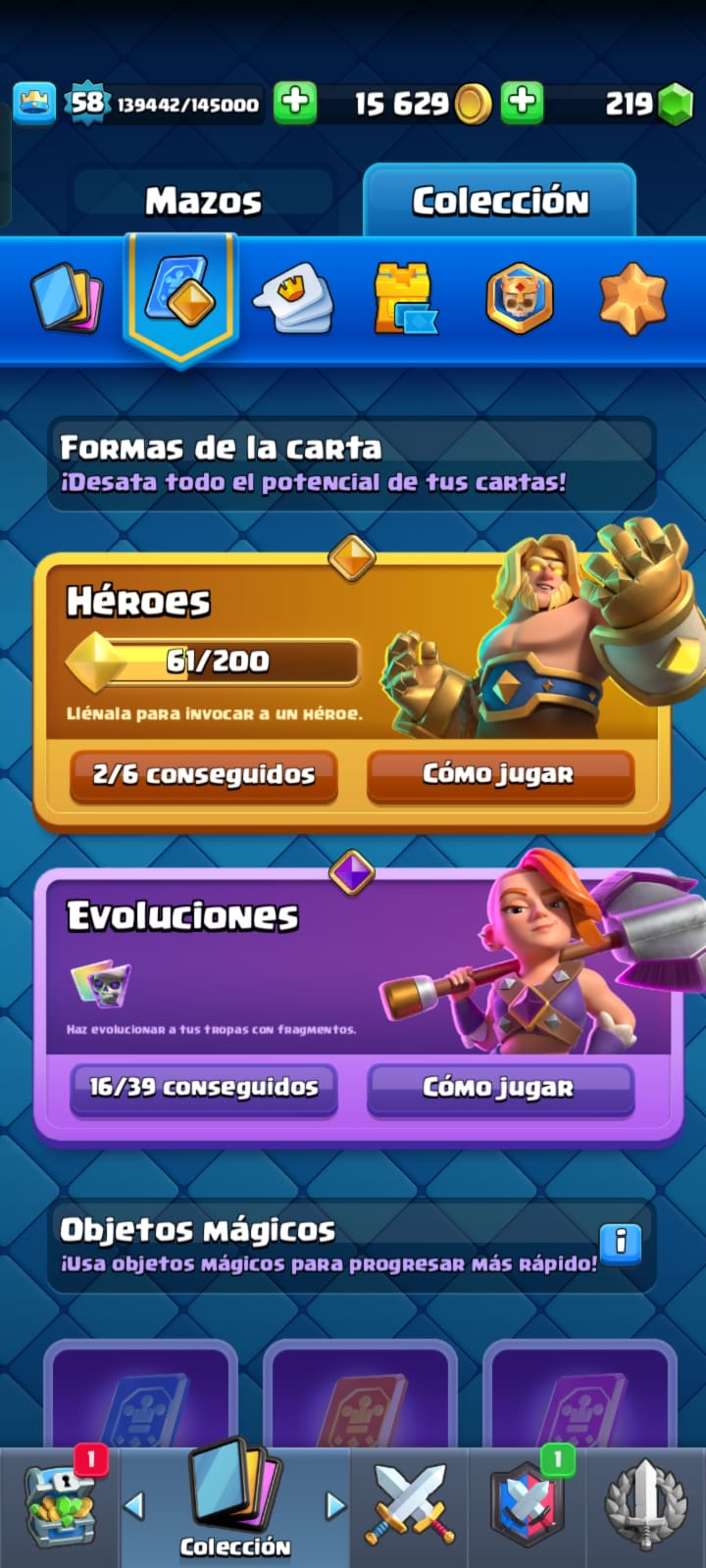 491 CLASH! CUENTA CON 10093 COPAS! 2 CARTAS AL NIVEL 16! 8 CARTAS AL NIVEL 15! 14 CARTAS AL NIVEL 14! 2 CARTAS HÉROE! 16 CARTAS EVOLUTIVAS! 75 EMOTES! 9 TORRES! INSIGNIA DE 1 AÑITO! (599 MX) @everyone