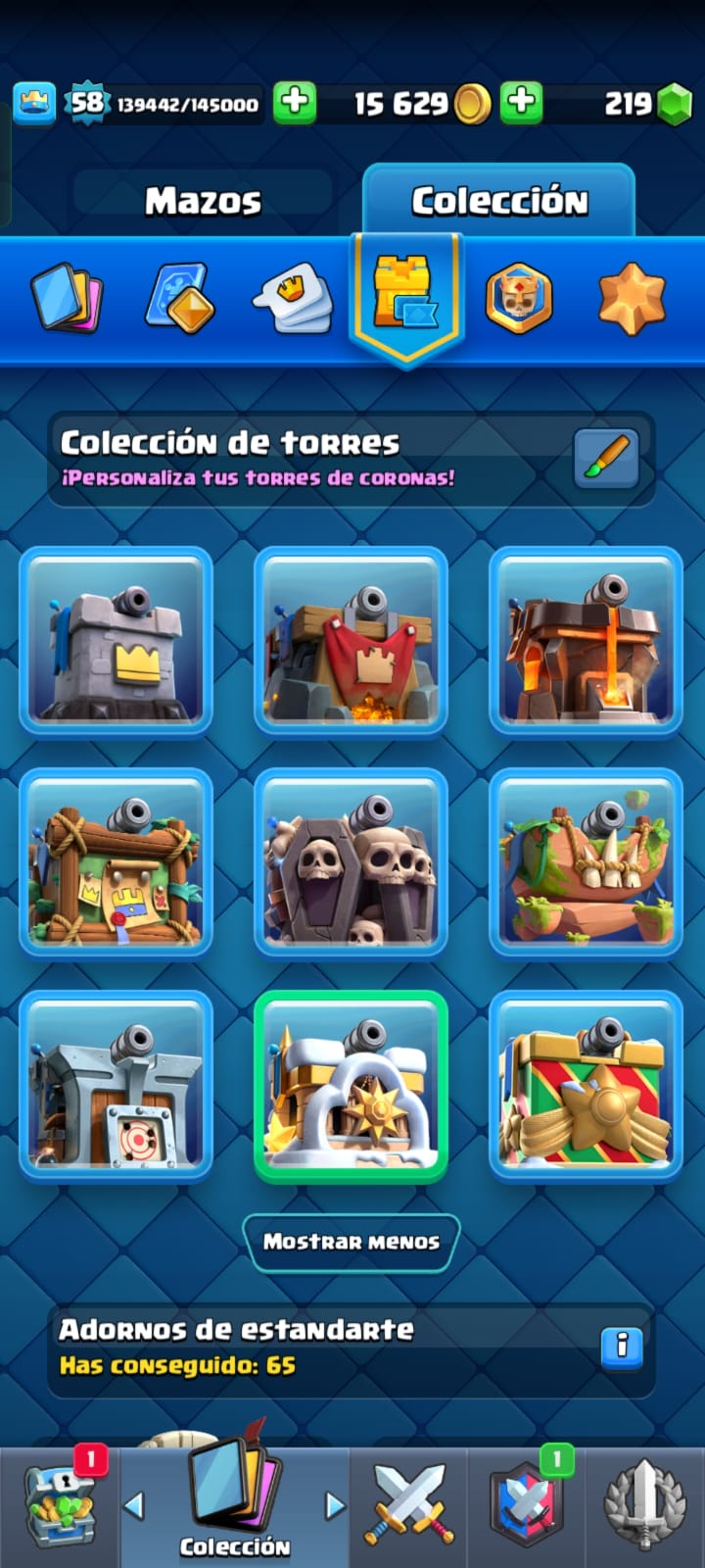 491 CLASH! CUENTA CON 10093 COPAS! 2 CARTAS AL NIVEL 16! 8 CARTAS AL NIVEL 15! 14 CARTAS AL NIVEL 14! 2 CARTAS HÉROE! 16 CARTAS EVOLUTIVAS! 75 EMOTES! 9 TORRES! INSIGNIA DE 1 AÑITO! (599 MX) @everyone