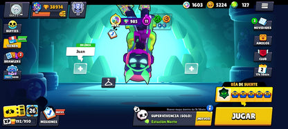 84 BRAWL! CUENTA CON 38914 COPAS! 36 BRAWLERS CON HIPERCARGA! 3 BRAWLERS CON FUERZA MÁXIMA! DOS ASPECTOS LEGENDARIOS! 5 ASPECTOS DE HIPERCARGA! MUCHAS HABILIDADES ESTELARES! (799 MX) @everyone