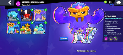 85 BRAWL! CUENTA CON 31195 COPAS! 18 BRAWLERS CON HIPERCARGA! 13 BRAWLERS CON FUERZA MÁXIMA! 3 ASPECTOS LEGENDARIOS! 10 ASPECTOS DE HIPERCARGA! (549 MX) @everyone