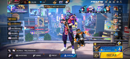 244 FREE FIRE!! CUENTA CON 3 EVOS Y BUENAS ARMAS!! CASI 200 PECHOS!! PLAYERAS DE FUTBOL!! MUCHA ROPA DE EVENRO! RULETAS ! PERFECTAS PARA COMBINAR CON TODO!! REGIÓN: EEUU (799mx) @everyone