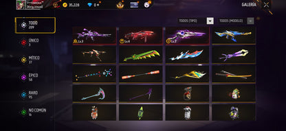 244 FREE FIRE!! CUENTA CON 3 EVOS Y BUENAS ARMAS!! CASI 200 PECHOS!! PLAYERAS DE FUTBOL!! MUCHA ROPA DE EVENRO! RULETAS ! PERFECTAS PARA COMBINAR CON TODO!! REGIÓN: EEUU (799mx) @everyone