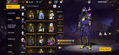 244 FREE FIRE!! CUENTA CON 3 EVOS Y BUENAS ARMAS!! CASI 200 PECHOS!! PLAYERAS DE FUTBOL!! MUCHA ROPA DE EVENRO! RULETAS ! PERFECTAS PARA COMBINAR CON TODO!! REGIÓN: EEUU (799mx) @everyone