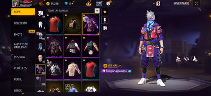 244 FREE FIRE!! CUENTA CON 3 EVOS Y BUENAS ARMAS!! CASI 200 PECHOS!! PLAYERAS DE FUTBOL!! MUCHA ROPA DE EVENRO! RULETAS ! PERFECTAS PARA COMBINAR CON TODO!! REGIÓN: EEUU (799mx) @everyone