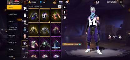 244 FREE FIRE!! CUENTA CON 3 EVOS Y BUENAS ARMAS!! CASI 200 PECHOS!! PLAYERAS DE FUTBOL!! MUCHA ROPA DE EVENRO! RULETAS ! PERFECTAS PARA COMBINAR CON TODO!! REGIÓN: EEUU (799mx) @everyone