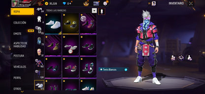 244 FREE FIRE!! CUENTA CON 3 EVOS Y BUENAS ARMAS!! CASI 200 PECHOS!! PLAYERAS DE FUTBOL!! MUCHA ROPA DE EVENRO! RULETAS ! PERFECTAS PARA COMBINAR CON TODO!! REGIÓN: EEUU (799mx) @everyone