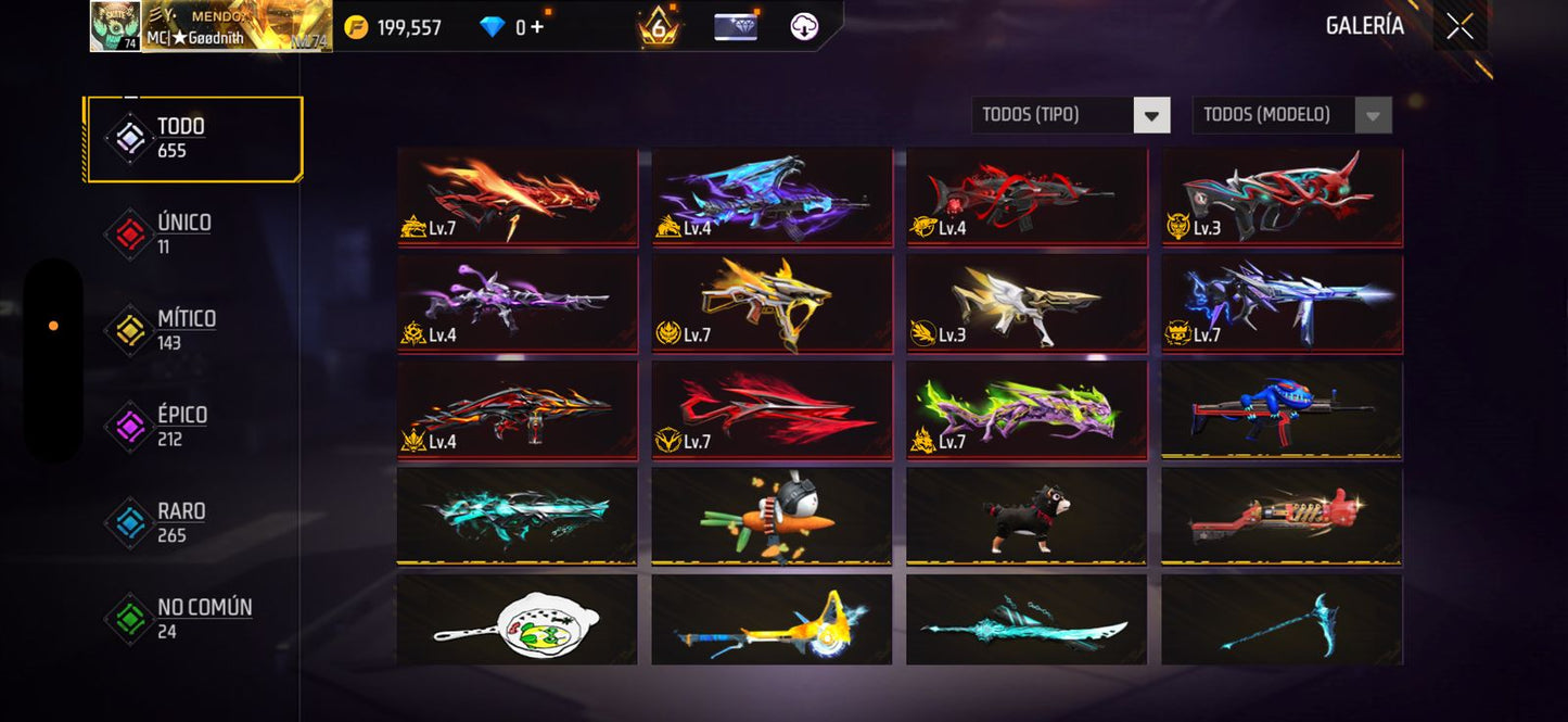 245 FREE FIRE! CUENTA MIXTA! CON 11 EVOS! 5 AL NIVEL MAXIMO!! Y BUENAS ARMAS! MAS DE 650 PECHOS!! INCUBADORAS COMO YING YANG! CUERNITOS!! CUELLO DE TORTUGA! MUCHA ROPA DE EVENTO! INCUBADORAS! RULETAS! PASES Y CUBOS!! PUÑOS Y ANGELICALES!! PERFECTAS...