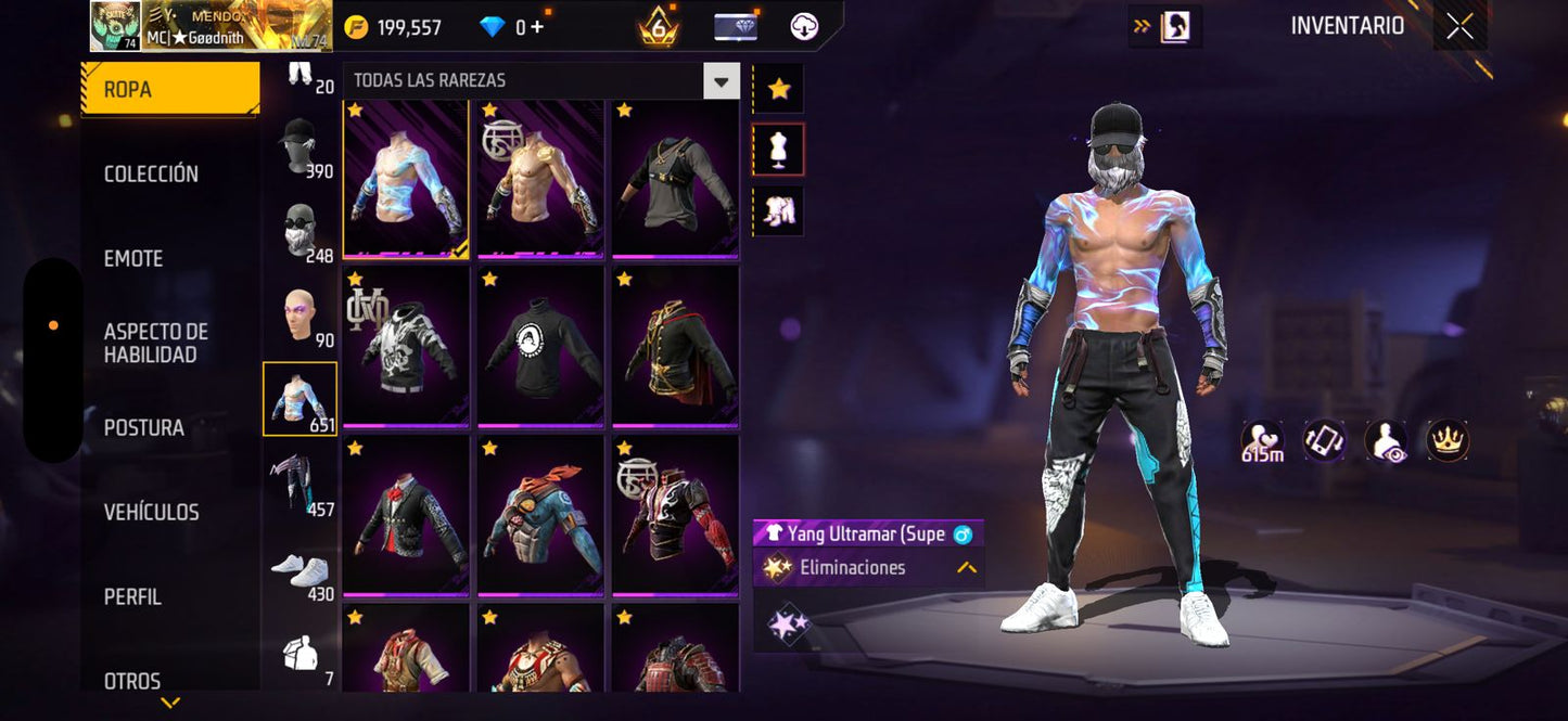 245 FREE FIRE! CUENTA MIXTA! CON 11 EVOS! 5 AL NIVEL MAXIMO!! Y BUENAS ARMAS! MAS DE 650 PECHOS!! INCUBADORAS COMO YING YANG! CUERNITOS!! CUELLO DE TORTUGA! MUCHA ROPA DE EVENTO! INCUBADORAS! RULETAS! PASES Y CUBOS!! PUÑOS Y ANGELICALES!! PERFECTAS...