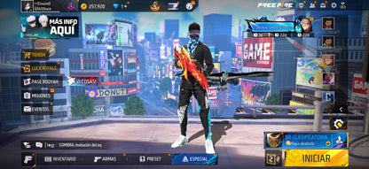 246 FREE FIRE!! CUENTA MIXTA CON 6 EVOS! Y BUENAS ARMAS!! MAS DE 200 PECHOS!! CUELLO DE TORTUGA! TRAJES DE NARUTO! SCORPION! MUCHA ROPA DE EVENTO!! ANGELICALES DE HOMBRE Y MUJER!! PERFECTA PARA COMBINAR CON TODO! REGION: EEUU (1099mx)