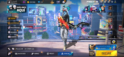 246 FREE FIRE!! CUENTA MIXTA CON 6 EVOS! Y BUENAS ARMAS!! MAS DE 200 PECHOS!! CUELLO DE TORTUGA! TRAJES DE NARUTO! SCORPION! MUCHA ROPA DE EVENTO!! ANGELICALES DE HOMBRE Y MUJER!! PERFECTA PARA COMBINAR CON TODO! REGION: EEUU (1099mx)