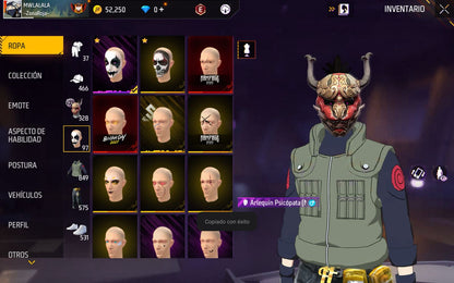 SUPER SANTO GRIAL DE FF TRAJE MCLAREN TRAJE TIBURON  CASI TODOS LOS CRIMINALES PASE SAKURA PASE GAMER PASE HIPHOP PASE PIRATAS PASE STEAMPUNK PASE DESTRUCTOR PASE ANTIBOMBAS  TRAJE COBRA ANGELICALES AZULES Y MUCHO MAS!!!! REGION SUDAMERICA(OFRECER!!)