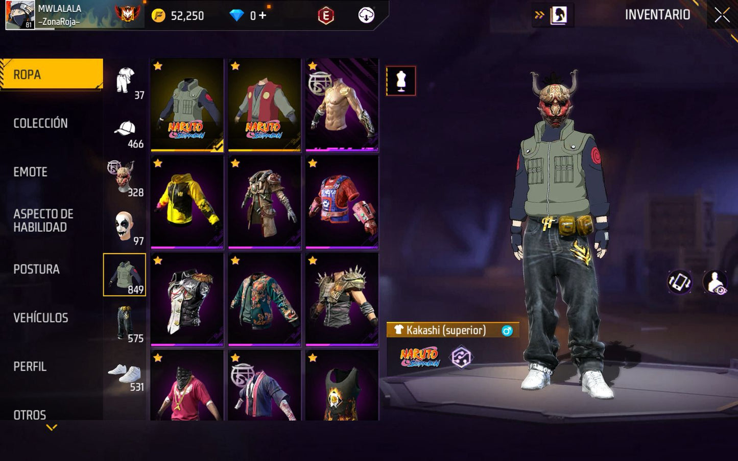 SUPER SANTO GRIAL DE FF TRAJE MCLAREN TRAJE TIBURON  CASI TODOS LOS CRIMINALES PASE SAKURA PASE GAMER PASE HIPHOP PASE PIRATAS PASE STEAMPUNK PASE DESTRUCTOR PASE ANTIBOMBAS  TRAJE COBRA ANGELICALES AZULES Y MUCHO MAS!!!! REGION SUDAMERICA(OFRECER!!)