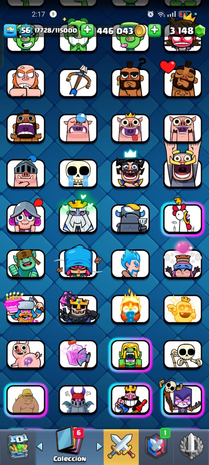 494 CLASH! CUENTA CON 10586 COPAS! 11 CARTAS AL NIVEL 15! 20 CARTAS AL NIVEL 14! UNA CARTA HÉROE! 11 CARTAS EVOLUTIVAS DESBLOQUEADAS! 91 EMOTES! 9 TORRES! INSIGNIA DE 4 AÑOOS! (749 MX) @everyone