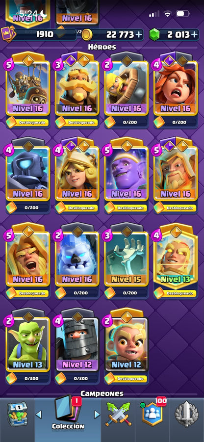 👑 Cuenta Clash Royale
