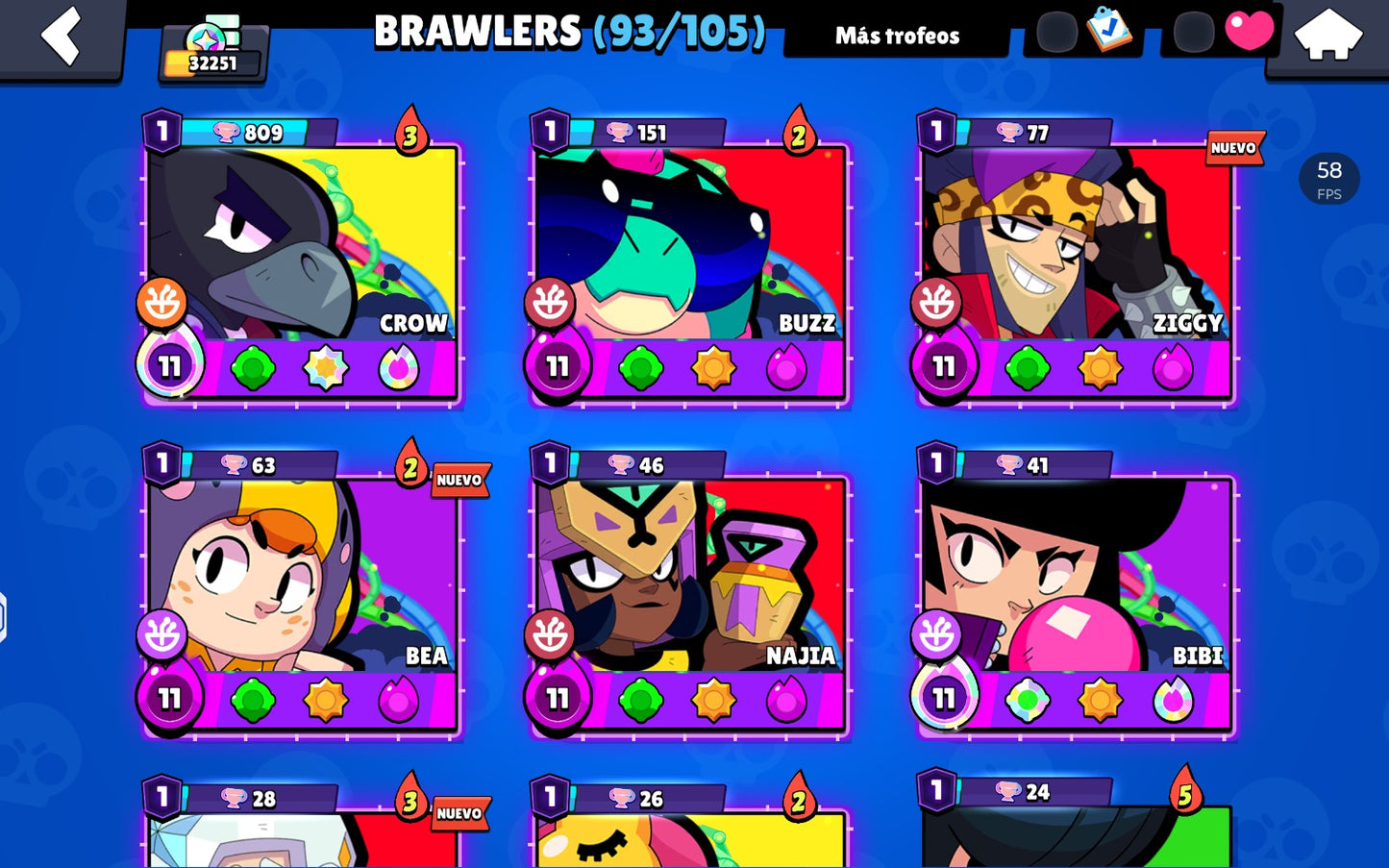 ⚡ Cuenta Brawl Stars