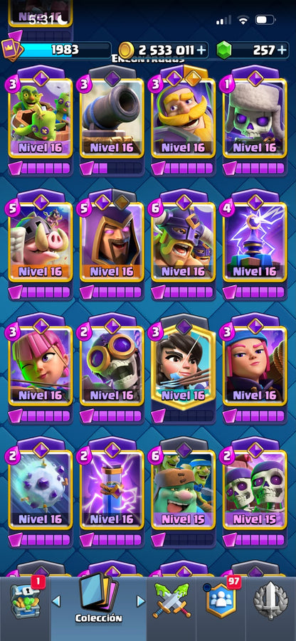 👑 Cuenta Clash Royale