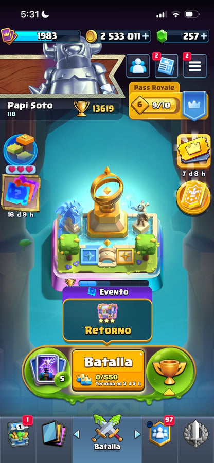 👑 Cuenta Clash Royale