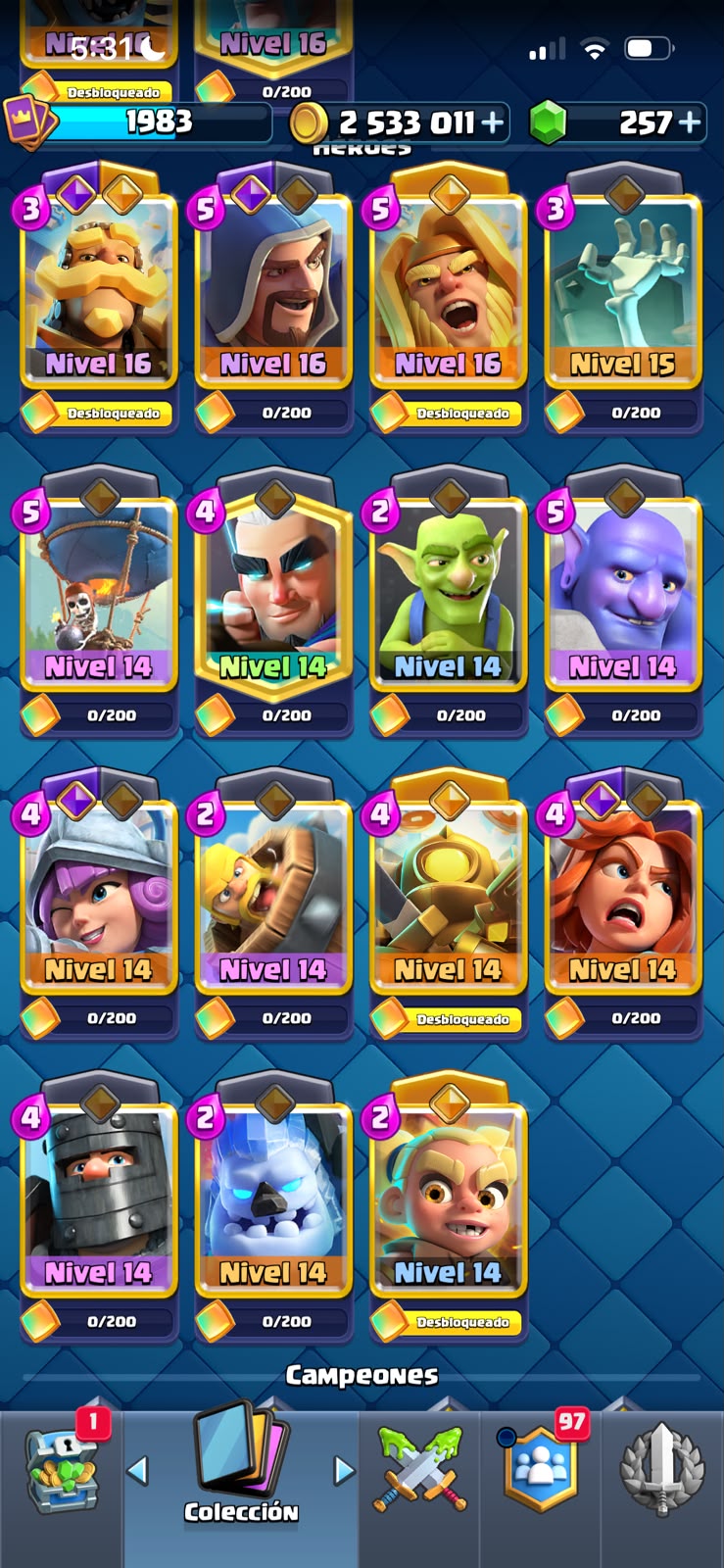 👑 Cuenta Clash Royale