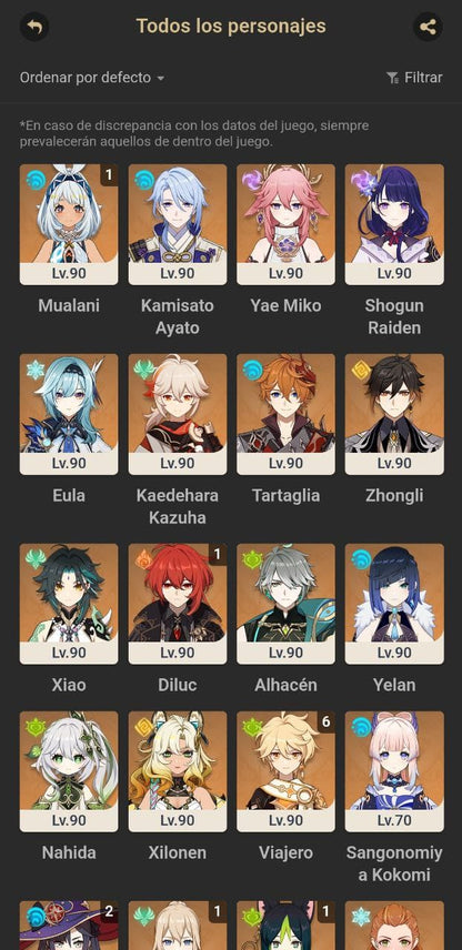 ✨ Cuenta Genshin Impact