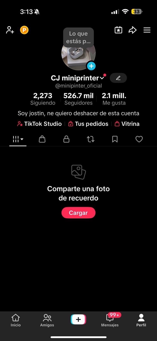 09 GRIAL TIKTOK CON 526.7 MIL SEGUIDORES! 2.1MILLONES DE LIKES! MUCHÍSIMAS VISTAS Y TIENE PERMISOS PARA HACER LIVES! TAMBIÉN PUEDEN MONETIZAR! (OFRECER) @everyone 🔥